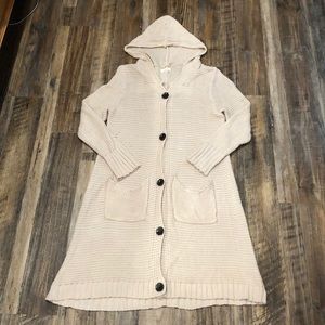 Cream Sweater Duster